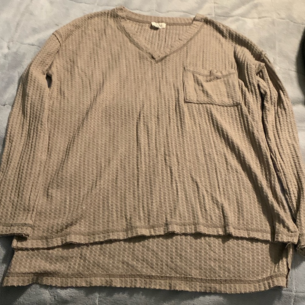 La miel waffle knit top